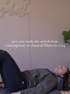 2024 - the year I became a classical pilates snob ✨ jk but it is definitely the year I dove head first into learning the classical system and changed a lot about how and what I am teaching and this is not a “classical pilates is better than contemporary pilates” kind of post because they both have their place I pull from my contemporary training all of the time but as I have gone through my master instructor training this year I have really learned what it means to be a classical pilates teacher & what it means to use the pilates system I had an idea of what classical pilates was - I thought there was no room for variety, no modifications, that it was strict, and boring but in digging deeper into the classical work, I have learned how to effectively use the system to see progress and to help myself and my students to reach their pilates goals. I learned that I liked the framework, I liked the structure, I liked the order classical pilates changed me as a student & as a teacher #pilatesinstructor #classicalpilates #reformerpilates #pilateslovers