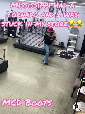 Mississippi had a Tornado and I was stuck in my store @MCD Boots #ShopBlack #BlackTikTok #mcdbootscompany #bestwesternbootceo #mcdboots #fy  @YouTuber:Life with Genia Lee 