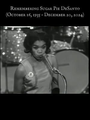 Rest In Peace Peylia Marsema Balinton (October 16, 1935 – December 20, 2024), known professionally as Sugar Pie DeSanto, was an American R&B singer and dancer, whose career in music flourished in the 1950s and 1960s.  “Baby, What You Want Me To Do.” #sugarpiedesanto #babywhatyouwantmetodo #blues #rhythmandblues #legend #blueswoman #goodtimemusic #letitroll #musicvideo #video #60smusic