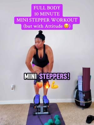 We don't do nothing boring or average over here 😉 Here's your next 10 Minute Full Body Mini Stepper workout! Save this for later and enjoy! 😅   #fiercefitclubbytiffany #dancefitness #ministepper #getfitathome #unboxing #pilatesprincess #pilatesgirl #pilates #step #stepper #fitnessjourney #workout #lasvegas #weightloss #legday #glutes #lasvegasfitness #GymLife #workhardplayhard #fitness #fit #barre #fitnessstudio #athomeworkouts #fitnessreels #fyp #blackgirlmagic #motivation #inspiration