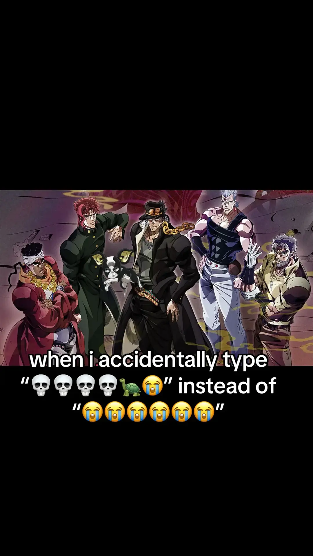 this song makes it even sadder #jjba #jojosbizarreadventure #stardustcrusaders #jotarokujo #polnareff #avdol #josephjoestar #kakyoin #iggy