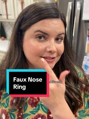 If you’ve ever wanted a nose ring…this is perfect for ya 💃 #nosering #fauxpiercing #MomsofTikTok 