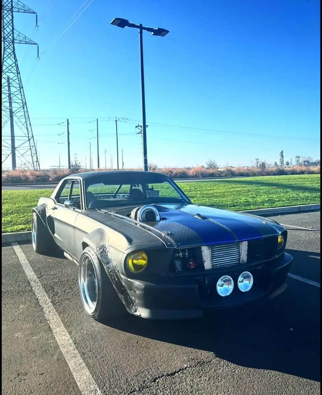 Wide body 67 mustang #67mustang #mustang #ford #turbols #turbo #fastcar #oldschool #hotrod #chevy #hoonicorn #shelby 