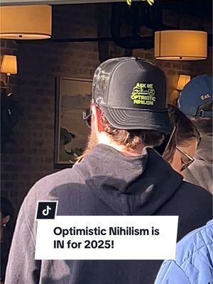 (it's by @Jef Caine on Threadless) 😌 Artist-designed hats launch now! #optimisticnihilism #optimism #truckerhats #supportingartists 