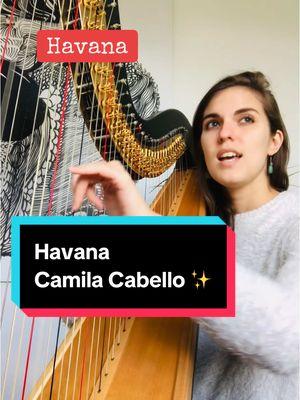 Little “Havana” ✨ #camilacabello #havana #harptok #harpcover #singingharpist #harp ##piaharpist