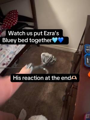 Ezra absolutely loves this bluey bed💙#delta#bluey#fyp#newbed#toddlermom #amazonfind#fyp @Alex Huh @target 