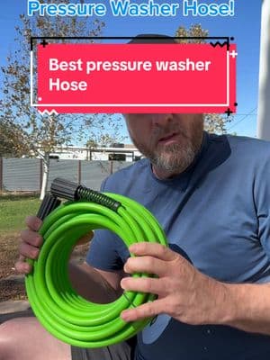 best pressure washer hose that stays smooth, flexible, and hassle-free no matter the job! #pressurewasher #hose #tanglefree #DIY #wash #clean #TikTokShop #tiktokfinds 