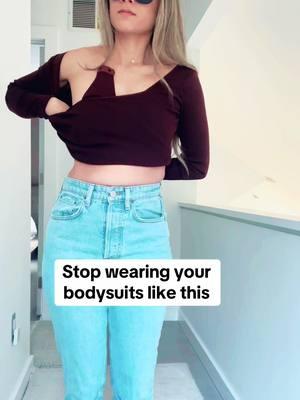 Wanted to share this way to style a bodysuit because even if you don’t want to wear a cropped top, sometimes it’s not comfortable to be in a bodysuit and you’d prefer it to not tug. Yesterday, I switched this shirt to the styling shown and was so much comfier 🙌🏻 #fashionhacks #stylehacks #styletips #styletok #fashiontok #styleideas #fashionideas #fashioninspo #bodysuitstyle 