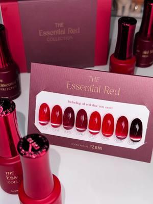 Unbox & swatch Izemi’s The Essential Red Collection with me ❤️ 🏷️ #rednails #asmr #winternails #nailswatch #fyp #creatorsearchinsights #rednailtheory 