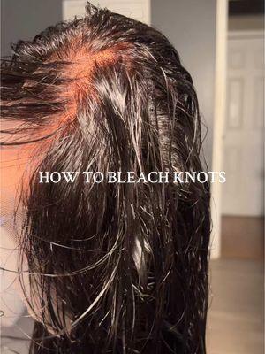 step by step tutorial on how to bleach knots on your wig! 13x4 26” inch straight wig is FOR SALE! link is located in bio  dm @giftedgirlsco on ig for more info   #fyp #bleachedknotswig #wigtutorial #wigtutorials #wigtutorialvideo #wigtutorialforbeginners 