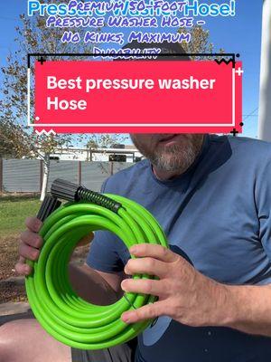 #pressurewasher #hose #DIY #TikTokShop #tanglefree #wash #tiktokfinds top-quality 50-foot pressure washer hose designed for hassle-free cleaning. 