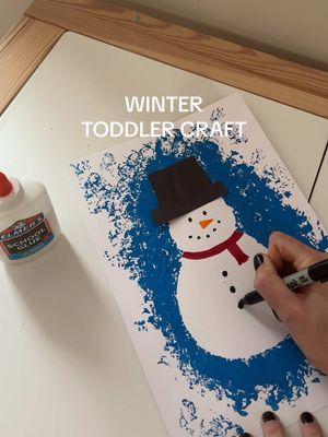 This one comes out so cute!⛄️ #MomsofTikTok #toddlercrafts #toddlermom #artsandcraft #toddleractivities #wintercrafting #craftsforkids #craftymoms #momof2 