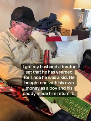 His childhood dream came true. #johndeere #toycollector #tractors #farmer #farmlife #childhoodtrauma #innerchildhealing 