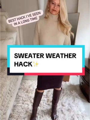 Sweater hack 🥶 #ootdinspo #womenover50 #sweaterweather #fypシ #fashiontiktok #favoritefit 