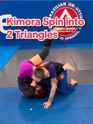 Kimora Trap Spin unlocks many options: back attacks, armbars a plenty, tarikoplata, pass counters, sweeps..but of course while using it during live training, I keep finding my favorite trap: T R I A N G L E 🔺😆 🤙🏻  #keeprolling #grappling #jiujitsu #graciebarra #brazilianjiujitsu #kimora #armbar #nogijiujitsu 