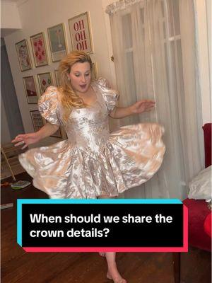 Replying to @Sharon Brigance when should we share the details about the official QUEEN CROWN?!? #mardigras #neworleans #nola #cocktailparty #minidress #partydress #dressup #queen 