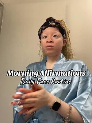 Always start the morning off on a positive note ☺️ | yes my locs are a mess ignore that 🤣 | #hiitsmelexii #faceroutine #albinism #morningaffirmations #positivemindset #sundaymorning 