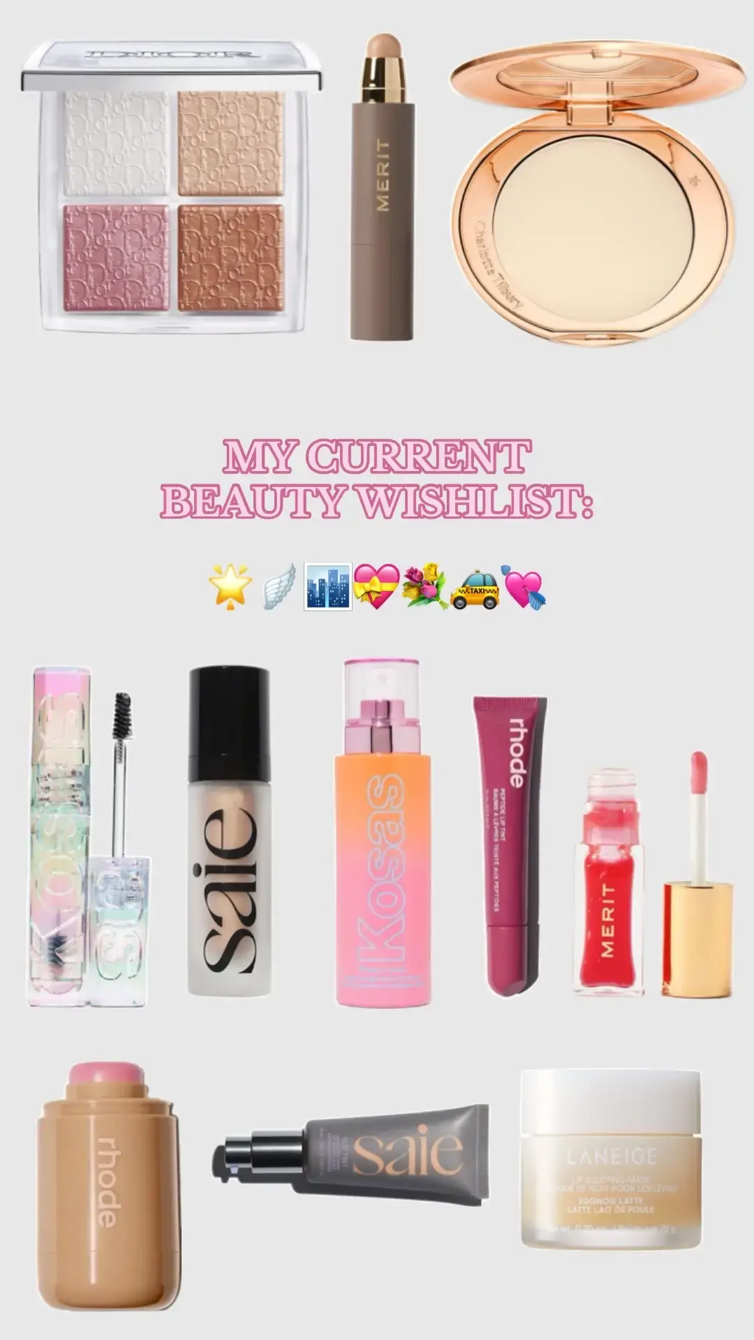 📝 Wishlist highlights: the cutest products ever!! #makeup #makeupproducts #productmusthaves #Wishlist #wishlistideas #wishlistinspo #makeupwishlist #beautywishlist #girly #girlythings #girlytok #inspo #inspoacc #inspoaccount #trend #trending #contentcreator #microinfluencer #lifestylecontent #hayleybinnebose 