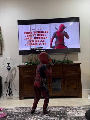 Kash Batman becomes Kash Deadpool - with his Santa gift request 🤣 special appearance by baby Wolverine  (long but worth the watch) *I don’t own the rights to the music* @Ryan Reynolds your biggest fan! #deadpool #deadpoolwolverine #christmasgift #heaskedsantaforadeadpoolcostume #byebyebye #nsync @*NSYNC #viral #fyp #kashmonty #funny #dancing #batmanfamily #marvelstudios #marvelcomics #marvel 