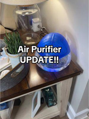 Air purifier update! Zero dust/pet dander on the table & it is usually covered within 2 days of wiping it off! Water is cloudy-I changed it this morning.  Cooked bacon yesterday. Ran the purifier for a couple hours & can’t smell it today!  Such a difference!  #airpurifier #refreshyourhome #organizeyourspace #homerefresh #petowner #cleantheair 