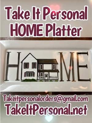 ❤️🏡HOME Platter🏡❤️ All I need is a picture of the home and I can paint one for you! ##takeitpersonalorders##personalizedgifts##handpainted##HOMEGift##homeownergift##realtorgiftsforclients