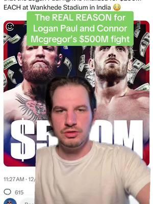 The REAL reason for Logan Paul and Conor mcgregors $500m fight #waronvegas #sportsbettor #gambletok #loganpaulwwe #conormcgregorufc #conormcgregorlife #loganpaulvsfloydmayweather 