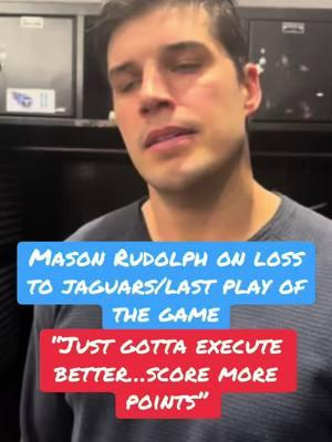 #Titans QB Mason Rudolph gives his thoughts on todays game. #masonrudolph #tennesseetitans #atozsports #nflqbs #nfltiktok 