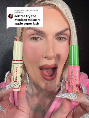 Replying to @ALEXSANDRA 😇 Today I’m trying out the Apple mascara from Mexico! Is it Jeffree Star Approved?! #makeupreview #jeffreestar #mascara #mexico #makeup #BeautyTok #fyp 