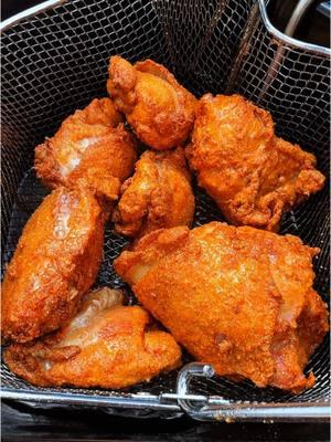 Fried Chicken #friedchicken #deepfried #chicken #crispy #crispyfried #peanutoil #yum #delicious 