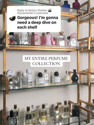 Replying to @Kelsey Stanker 🎬 Screenwriter  my updated perfume collection 🤍 #perfumetok #perfumetiktok #perfumecollection #fragrancecollection 