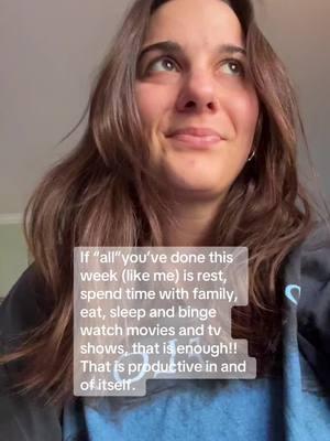 Let’s normalize doing nothing as productive! Telling you all this, but also reminding myself of it too!’#fyp #therapytok #therapyinsights #therapistontiktok 