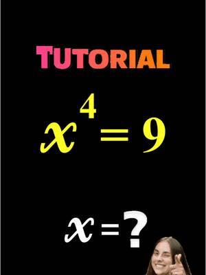 Tutorial: Watch this video to learn how to easily find ALL 4 roots of x⁴=9 #mentalmath #mathchallenge #algebra #collegemath #mathteacher #algebrahelp #mathtutorial 