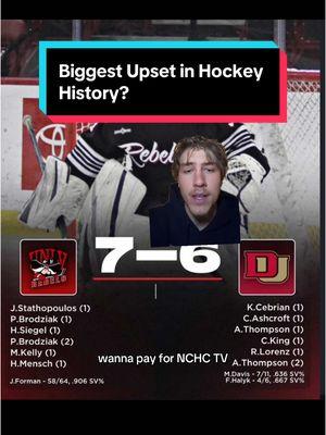 Is this the biggest upset since miracle? #hockey #unlv #acha #ncaa #nahl #bchl #denver #collegehockey #nchc #aaa #bardown 