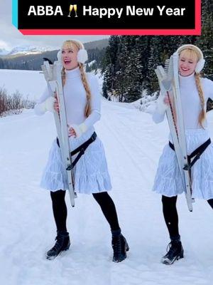 ABBA 🥂Happy New Year🥂- Harp Twins style! Full music video on YT 🎉🎉 #happynewyear #newyear #abba #newyearseve #harptwins #electricharp #harptok #harp #twins #winter #snowstorm #snow 