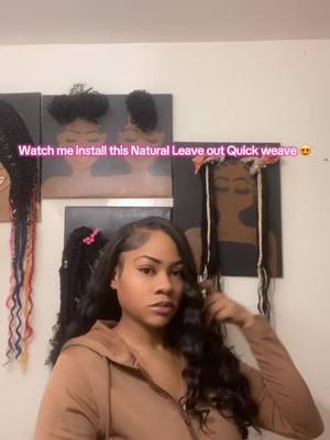 Watch me install this Natural (Leave out) quick weave 🥰 #naturalquickweave #Stylesbymarisha #Idontowncopyrightstomusic 