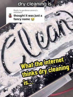 Replying to @gardener.emma what the internet thinks dry cleaning is… #funnyvideos #jokes #explained #howto #drycleaning 