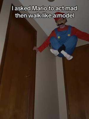 Mario needs to chill #mario #actmad #angrygrandpa #walklikeamodel #foryou #supermario #handsome #model #wallclimb #fyp 