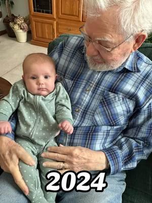 Grandpa just LOVES babies. Some things never change🥰 #grandpa #grandpasgirl #familyguy #greatgrandpa 