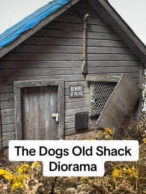 The Dogs Old Shack Diorama. Built in 1/35 scale. #miniature #shed #abandoned #artist #bewareofdog #diorama #artwork 