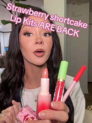 Guys the Glamlite strawberry shortcake lip kits are BACK!! 🍓✨ #glamlite #glamlitecosmetics #strawberryshortcake #strawberryshortcakelipkit #fyp #glamlitelipkit 