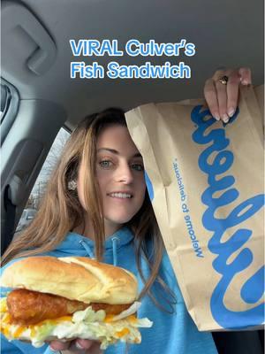 VIRAL Culver’s Fish Sandwich 🐟🍞💙 #culvers #culversrestaurant #culversgang #culversmukbang #culversfishsandwich #culversfish #codsandwich #fishsandwich #fastfood #viralfood #fastfood 