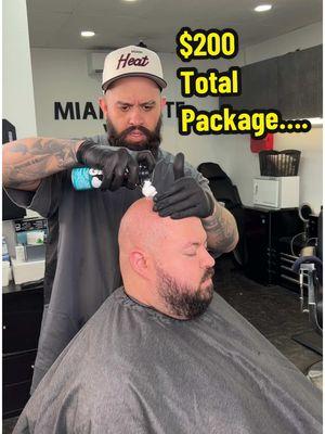 This one is going to be controversial because he’s bald lol this is a 2 hour service, it includes any haircut of choice and us bald brothers need love too 💙 the caption is for marketing purposes lol it’s obviously not just a haircut 🤗 Click the link in my bio to book with me at the shop or dm me for a house call 🙏 . . . . . . . #brickell #miami #wynwood #doral #coralgables #littlehavana #beard #floridabarber #menskincareroutine #fyp #foryou #wynwoodwalls #miamibarber #shave #fades #miamifades #barber #florida #facial #mensskincare  