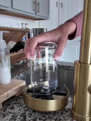 This is one of our favorite things we installed when we moved into our house! So practical with how many lattes we drink #glassrinser #Home #homedecor #glassware 