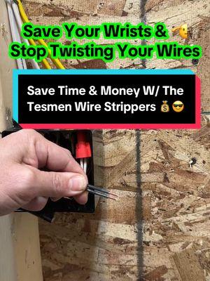 Save Yourself Time & Money By Using The @TESMEN Wire Strippers!!!  #wkhk #whackhack #thebasementking #residentialelectrician #journeymanelectrician #sparkylife⚡️💡 #masterelectrician #electriciansoftiktok #fyp #tesmen #electricalapprentice #commercialelectrician #sparkylife⚡️ #tool 