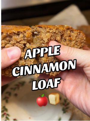 🍎🍞APPLE CINNAMON LOAF: Recipe by @Viv 🍰  Ingredients:  LOAF: * 1c white granulated sugar * 2c all-purpose flour * 1 tbsp baking powder * 1/2 tsp salt * 1 tbsp cinnamon * 1 egg * 1 cup milk * 1/3 c butter, melted * 2 large apples, diced & grated CRUMBLE TOPPING: * 1/2c all-purpose flour * 1/2c brown sugar * 4-6 tbsp of butter, slightly melted  * 1/2 tsp cinnamon  GLAZE:  * 1/2c powdered sugar * 1-2 tbsp milk DIRECTIONS: * Preheat oven to 350°F. Grease and line a loaf pan with parchment paper. * Combine dry ingredients. Set aside. * Beat eggs, milk, and butter in a separate bowl.  * Gradually add dry mixture to wet mixture until moist. Add in apples.  * Combine crumble topping with a fork until it’s crumbly. Be sure not to over mix.  * Pour half mixture into the pan, sprinkle a layer of the crumble topping, then repeat with remainder of mixture and crumble.  * Bake for 1 hour or until toothpick becomes clean.  * Let loaf cool then top with glaze.  #appledessert #appleloaf #applerecipes #applecrumble  #creatorsearchinsights 