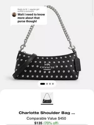 Replying to @Si | regular girl outfits Forever here for the Coach rebrand!! They have so many cute studded bags on their site now! #coachbag #coachoutlet #themodlittlemelanin 