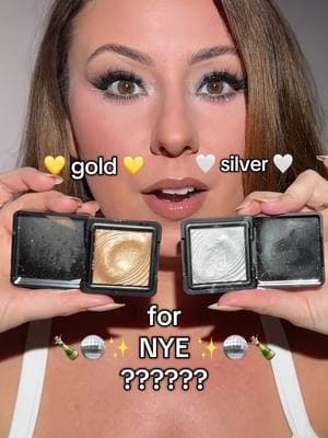 Gold or Silver on NYE?!?! 🪩✨🍾 #MakeupHacks #makeuptips #viralmakeup #nyemakeup 