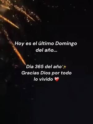 Gracias Dios por estos 365 días #fyp #parati #tiktokponmeenparati #🙏🙏🙏🙏  #ultimodomingodelaño #adios2024 #graciasDios #fypp #apoyo #nomdejenenflop #noflop #2024 #bienvenido2025 #bendiciones 