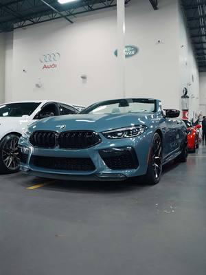 Our newest M arrival is Drop. Dead. Gorgeous😍 No combination like Barcelona blue on Silverstone😎 Head online for the full listing! 👇 2022 M8 Competition 18,322 Miles $92,777 #bmw #m8 #mperformance #carsforsale #beamer 