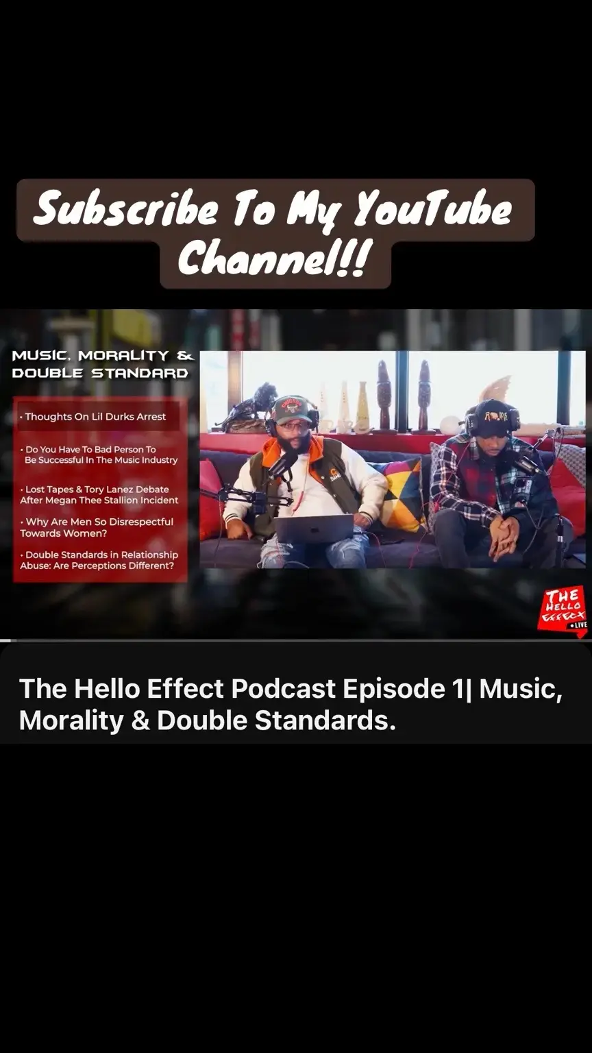 Episode 1 is now available on YouTube! Subscribe, Like, Comment & Share! Link in bio of tagged page! 🖤☎️🔥 @THEHELLOEFFECT @Sec’k #theemadrapper #fyp #thehelloeffect #thehelloeffectpodcast #hellokitty #lildurk 